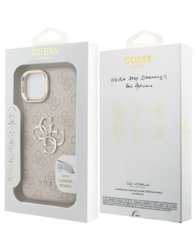 GUESS CARCASA 4G SOPORTE CAMARA IPHONE 13 ROSA