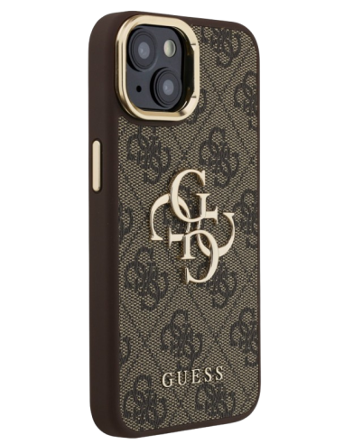 GUESS CARCASA 4G SOPORTE CAMARA IPHONE 14 MARRON