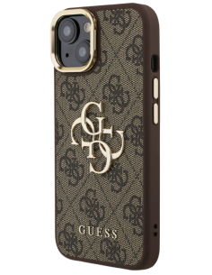 GUESS CARCASA 4G SOPORTE CAMARA IPHONE 15 MARRON 2