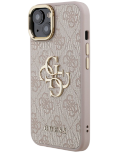 GUESS CARCASA 4G SOPORTE CAMARA IPHONE 15 ROSA 2