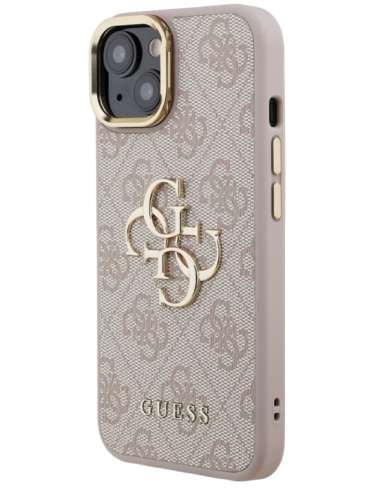 GUESS CARCASA 4G SOPORTE CAMARA IPHONE 15 ROSA