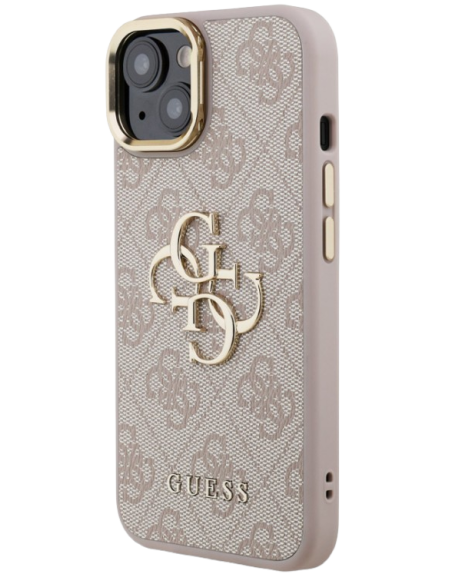 GUESS CARCASA 4G SOPORTE CAMARA IPHONE 15 ROSA