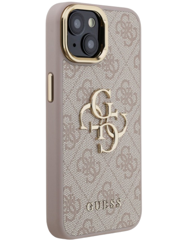 GUESS CARCASA 4G SOPORTE CAMARA IPHONE 15 ROSA