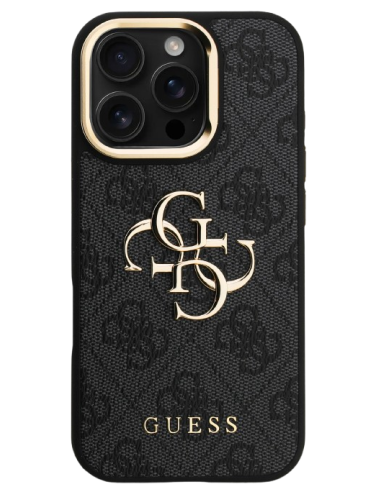 GUESS CARCASA 4G SOPORTE CAMARA IPHONE 16 PRO MAX GRIS