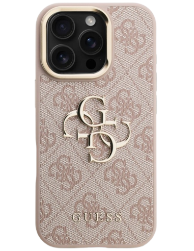 GUESS CARCASA 4G SOPORTE CAMARA IPHONE 16 PRO MAX ROSA