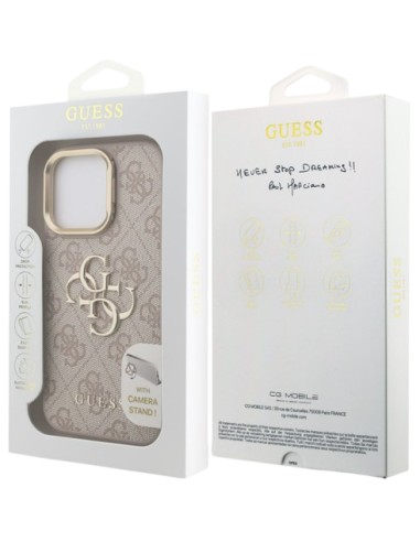 GUESS CARCASA 4G SOPORTE CAMARA IPHONE 16 PRO MAX ROSA
