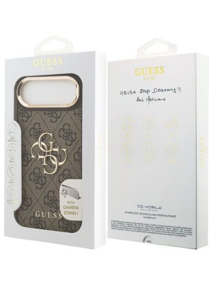 GUESS CARCASA 4G SOPORTE CAMARA IPHONE AIR MARRON