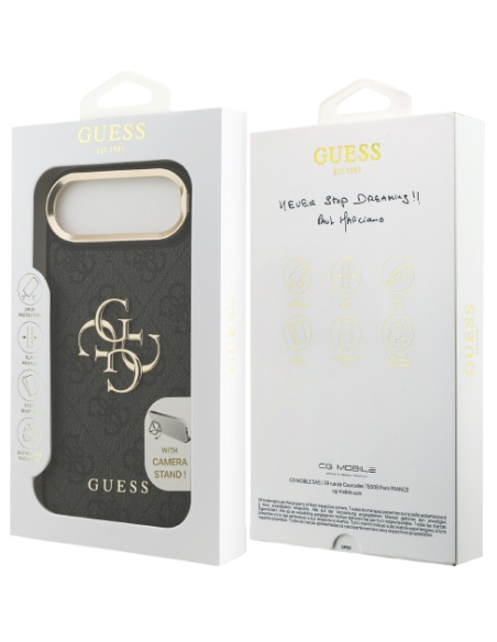GUESS CARCASA 4G SOPORTE CAMARA IPHONE AIR NEGRO