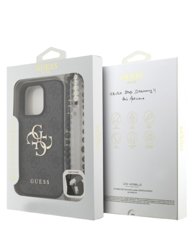 GUESS CARCASA 4G STRAP IPHONE 13 PRO MAX NEGRO