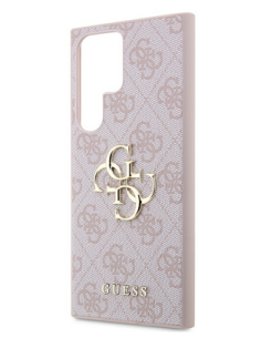 GUESS CARCASA METAL LOGO SAMSUNG S24 ULTRA ROSA