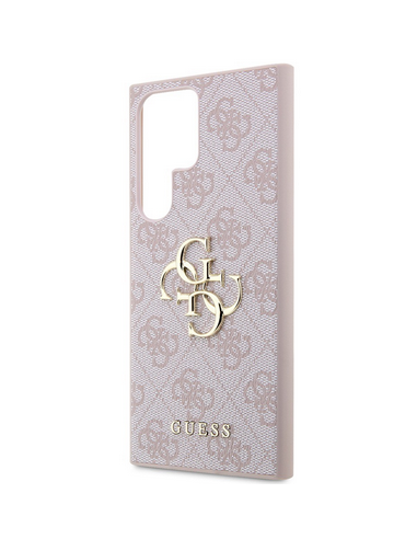 GUESS CARCASA METAL LOGO SAMSUNG S24 ULTRA ROSA
