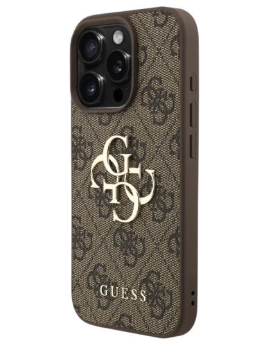 GUESS CARCASA 4G STRAP IPHONE 16 PRO MAX MARRON