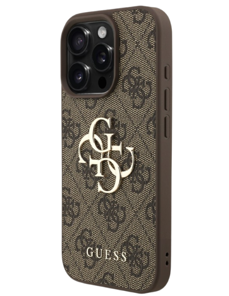 GUESS CARCASA 4G STRAP IPHONE 16 PRO MAX MARRON