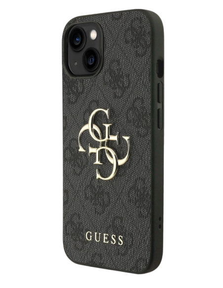 GUESS CARCASA 4G STRAP IPHONE 17e/16e NEGRO