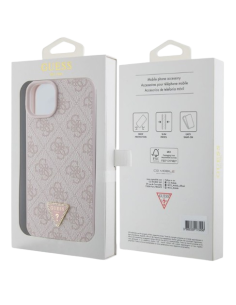 GUESS CARCASA 4G TRIANGLE STRASS IPHONE 15 ROSA 2