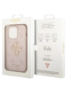 GUESS CARCASA BIG LOGO IPHONE 16 PRO ROSA 2