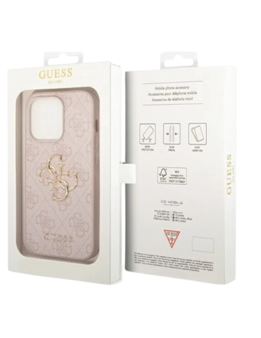 GUESS CARCASA BIG LOGO IPHONE 16 PRO ROSA