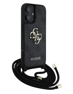 GUESS CARCASA CROSSBODY STRAP 4G IPHONE 16 GRIS 2