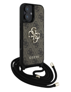 GUESS CARCASA CROSSBODY STRAP 4G IPHONE 16 MARRON 2
