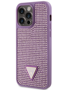 GUESS CARCASA RHINESTONE IPHONE 15 PRO MAX LILA