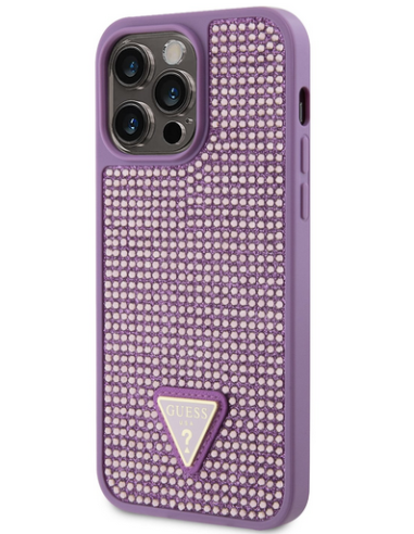 GUESS CARCASA RHINESTONE IPHONE 15 PRO MAX LILA