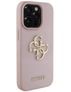 GUESS CARCASA GRAINED 4G IPHONE 16 PRO ROSA 2