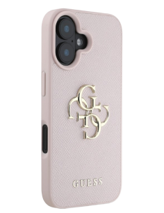 GUESS CARCASA GRAINED 4G IPHONE 16 ROSA 2