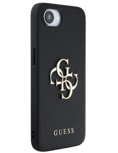 GUESS CARCASA GRAINED 4G IPHONE 17e/16e NEGRO 2