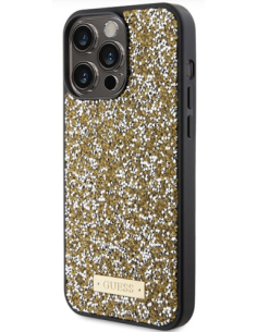 GUESS CARCASA RHINESTONE IPHONE 15 PRO ORO
