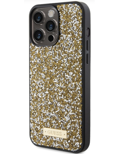 GUESS CARCASA RHINESTONE IPHONE 15 PRO ORO