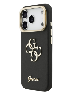 GUESS CARCASA GRAINED 4G SOPORTE CAMARA IPHONE 17 PRO NEGRO 2