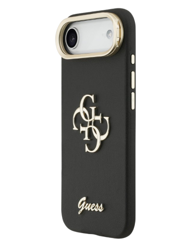 GUESS CARCASA GRAINED 4G SOPORTE CAMARA IPHONE AIR NEGRO