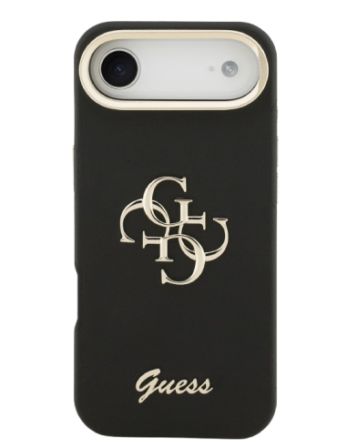 GUESS CARCASA GRAINED 4G SOPORTE CAMARA IPHONE AIR NEGRO