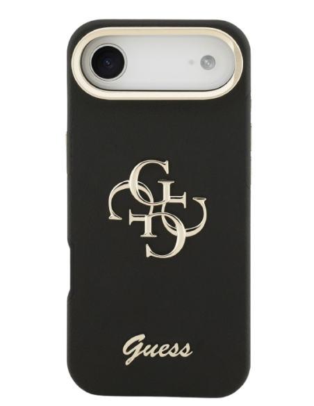 GUESS CARCASA GRAINED 4G SOPORTE CAMARA IPHONE AIR NEGRO