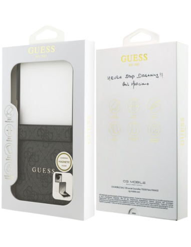 GUESS CARCASA MAGSAFE 4G SAMSUNG Z FLIP 7 NEGRO