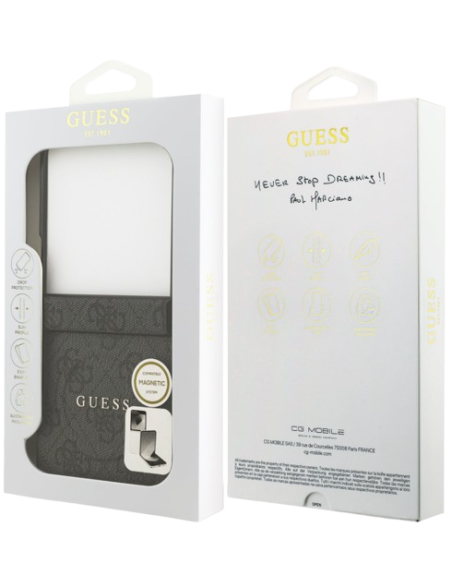 GUESS CARCASA MAGSAFE 4G SAMSUNG Z FLIP 7 NEGRO