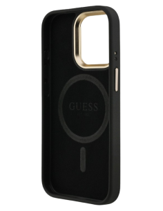 GUESS CARCASA MAGSAFE 4G TRIANGLE SOPORTE CAMARA IPHONE 15 NEGRO 2