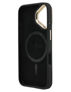 GUESS CARCASA MAGSAFE 4G TRIANGLE SOPORTE CAMARA IPHONE 16 NEGRO 2