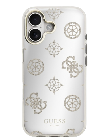 GUESS CARCASA MAGSAFE MIRROR GLITTER IPHONE 16 DORADO