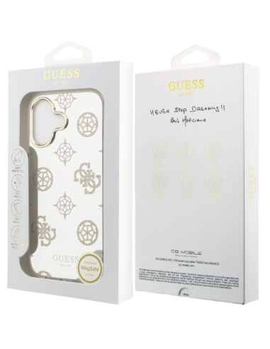 GUESS CARCASA MAGSAFE MIRROR GLITTER IPHONE 17 DORADO