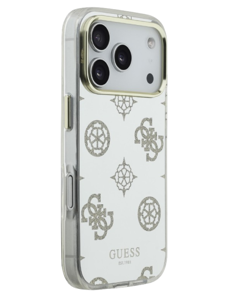 GUESS CARCASA MAGSAFE MIRROR GLITTER IPHONE 17 PRO DORADO