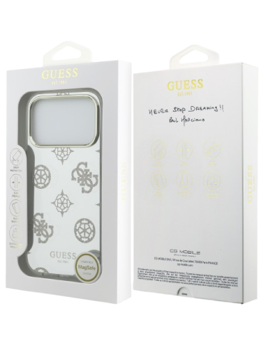 GUESS CARCASA MAGSAFE MIRROR GLITTER IPHONE 17 PRO DORADO