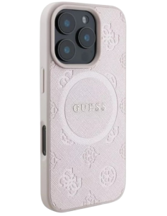 GUESS CARCASA MAGSAFE PEONY CLASSIC IPHONE 16 PRO MAX ROSA 2