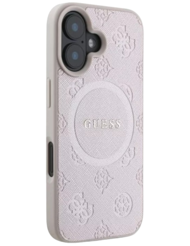 GUESS CARCASA MAGSAFE PEONY CLASSIC IPHONE 16 ROSA