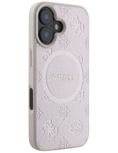 GUESS CARCASA MAGSAFE PEONY CLASSIC IPHONE 16 ROSA