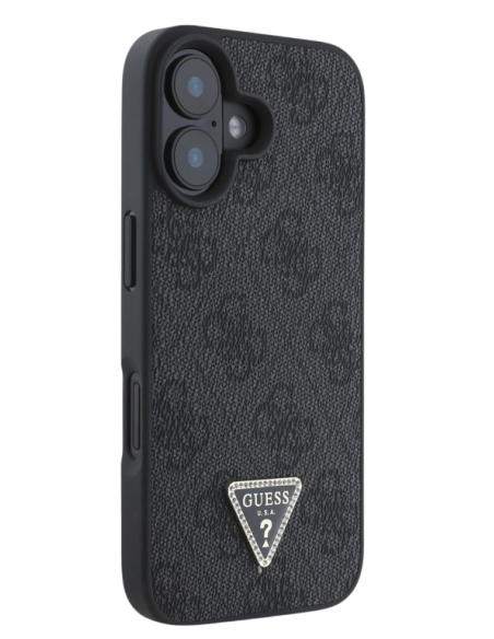 GUESS CARCASA TRIANGLE STRASS IPHONE 16 NEGRO