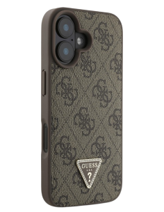 GUESS CARCASA TRIANGLE STRASS IPHONE 16 PLUS MARRON 2