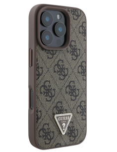 GUESS CARCASA TRIANGLE STRASS IPHONE 16 PRO MAX MARRON 2