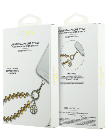 GUESS CORDON DE MANO CHARM CRYSTAL DORADO