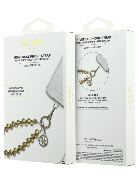 GUESS CORDON DE MANO CHARM CRYSTAL DORADO